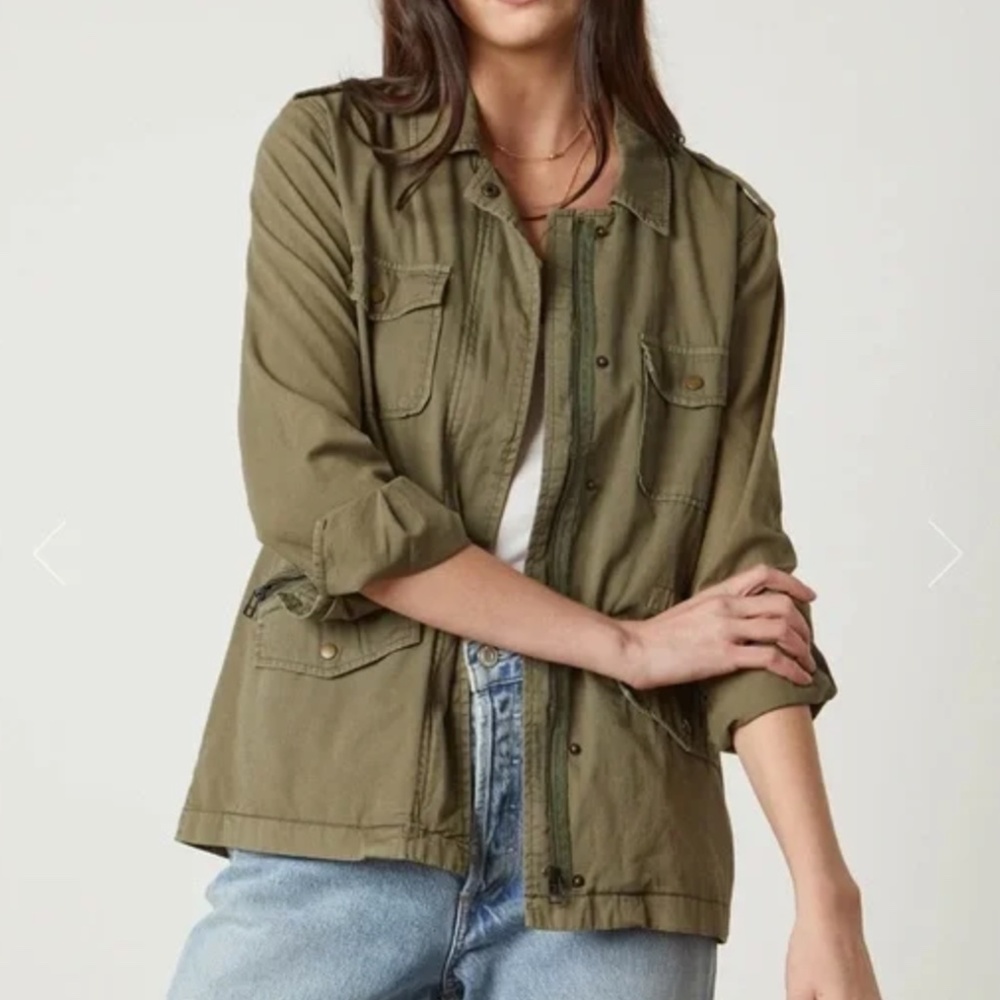 Lily Aldridge for Velvet by Graham & Spencer Army Jacket (size: small)